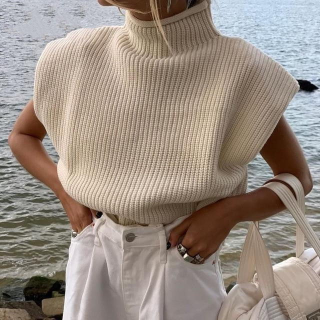 Mila Short Sleeve Turtleneck Sweater