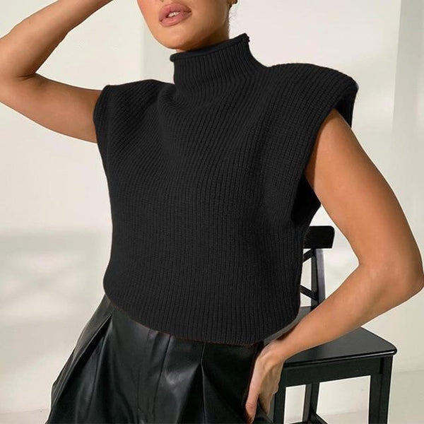 Mila Short Sleeve Turtleneck Sweater