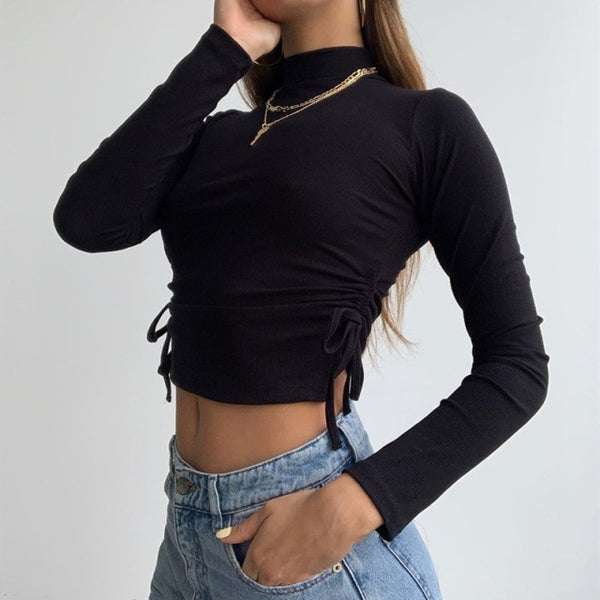 Teresa Turtleneck Tie Top