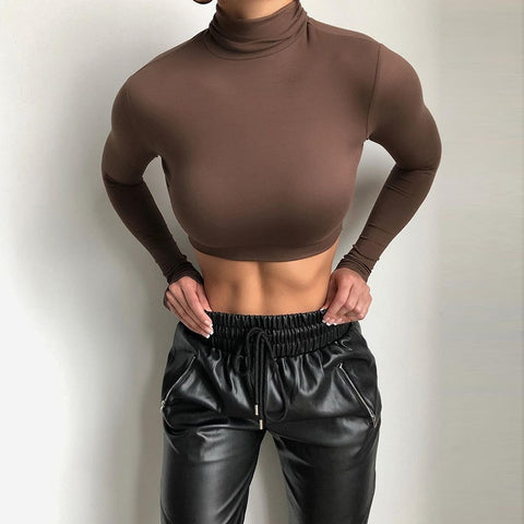 Lila Turtleneck Crop Top