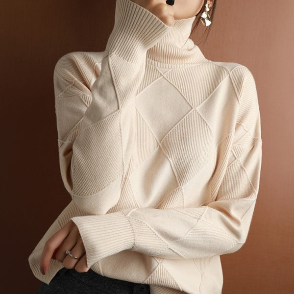 Olly Oversized Wool Turtleneck Sweater