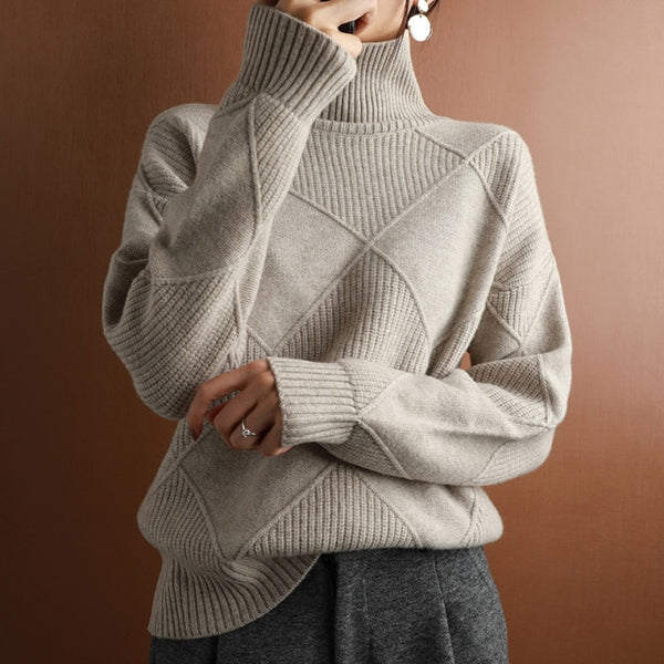 Olly Oversized Wool Turtleneck Sweater