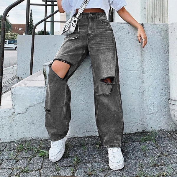 Mel Ripped Wide Leg Jeans