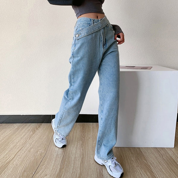 Sophia Cross-Over Wide Leg Jeans