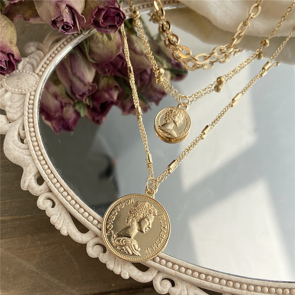 Boho Coin Multilayer Necklace