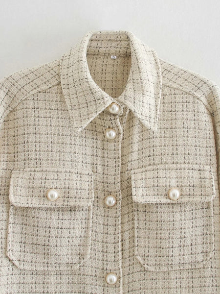 Tweed Vintage Oversized Button Down