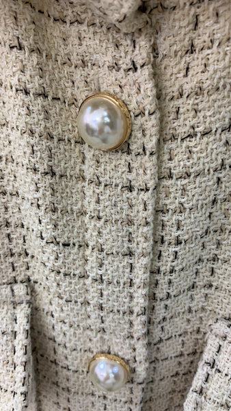 Tweed Vintage Oversized Button Down